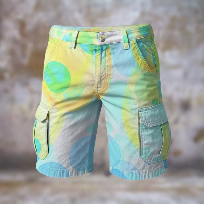 Preview: Cargohose mit Paolo - Hose, lang oder kurz, bunt, 100% Polyester, Grösse S-5XL, fester Stoff, Normale Passform, Mischling, Mix, Basset Hound